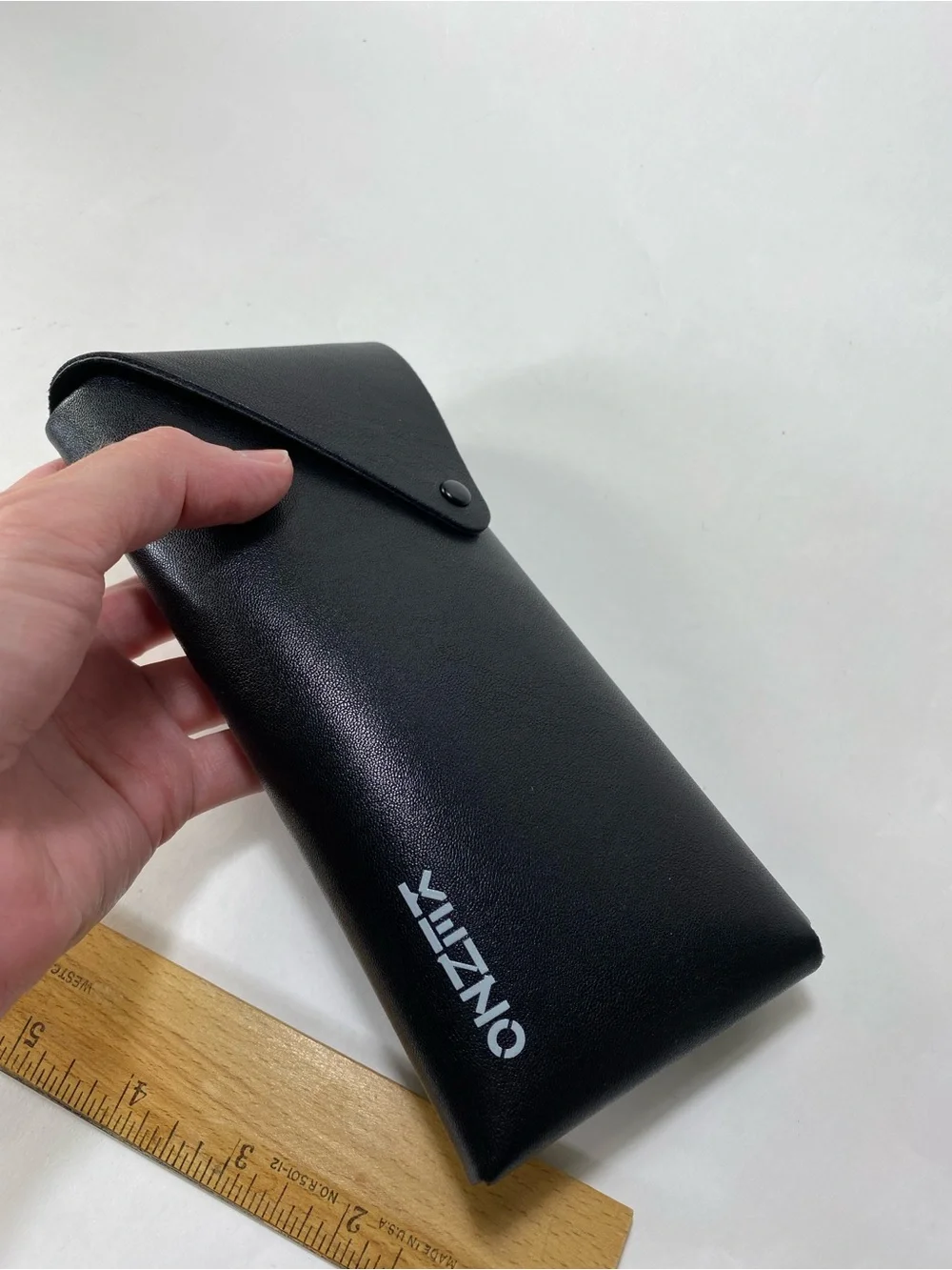 Kenzo Sunglasses Eyeglasses Faux Black Leather Snap Closure Case